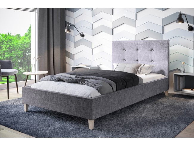 Łóżko tapicerowane Endo 80 Inari 91 jasny szary