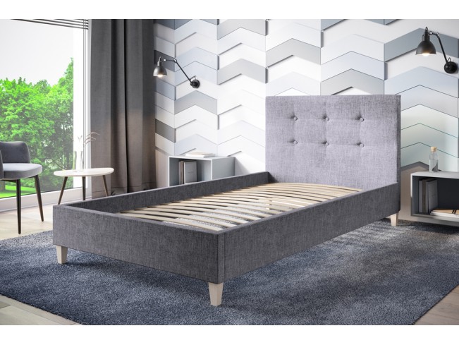 Łóżko tapicerowane Endo 120 Inari 91 jasny szary