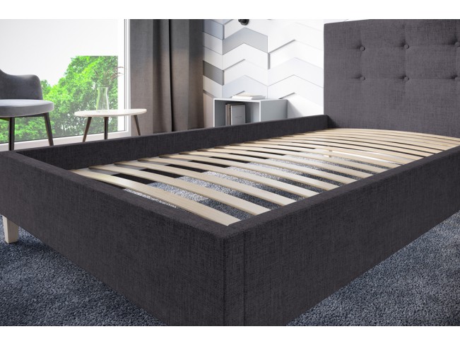 Łóżko tapicerowane Endo 90 Inari 96 ciemny szary