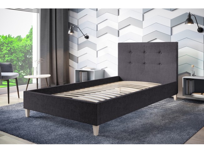 Łóżko tapicerowane Endo 120 Inari 96 ciemny szary