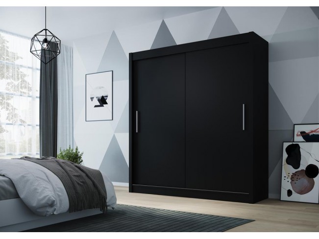 Szafa przesuwna Doti czarny mat 180 cm
