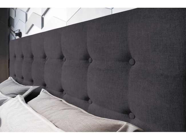 Łóżko tapicerowane Endo 180 Inari 96 ciemny szary