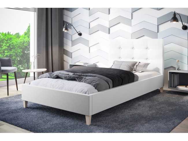 Łóżko tapicerowane Endo 90 Madryt 920 biały
