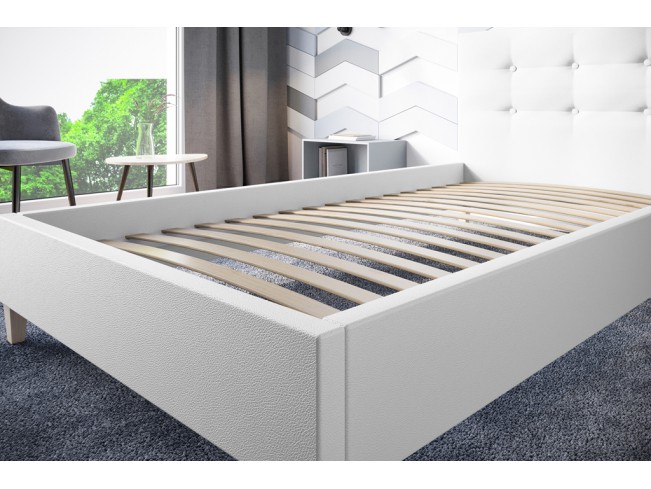 Łóżko tapicerowane Endo 90 Madryt 920 biały