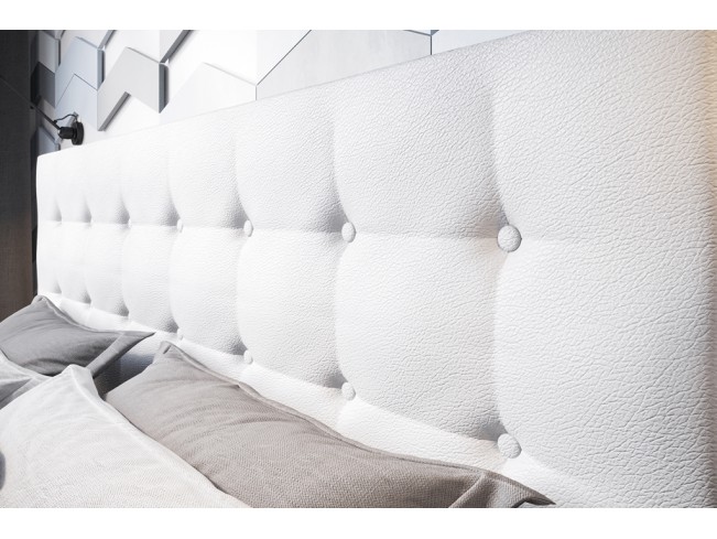 Łóżko tapicerowane Endo 140 Madryt 920 biały