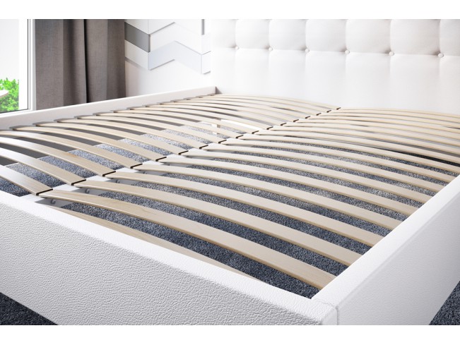 Łóżko tapicerowane Endo 180 Madryt 920 biały