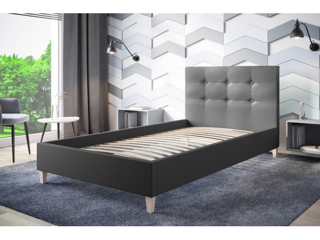 Łóżko tapicerowane Endo 80 Madryt 995 szary