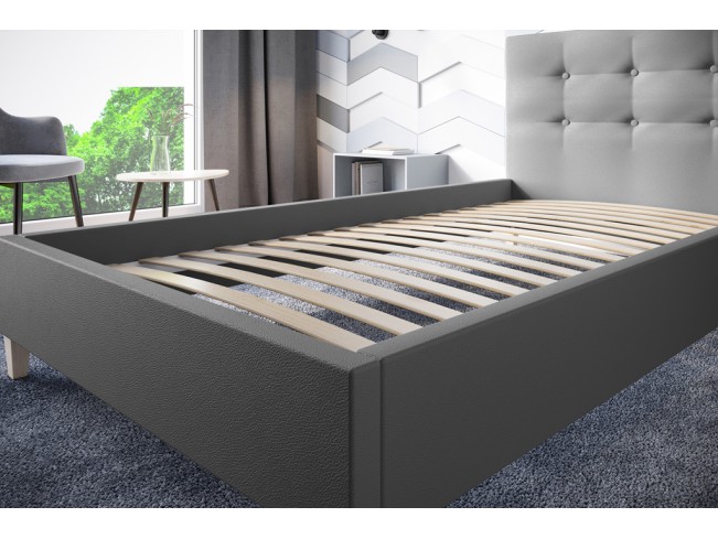 Łóżko tapicerowane Endo 90 Madryt 995 szary