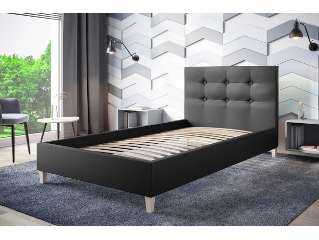 Łóżko tapicerowane Endo 120 Madryt 9100 czarny