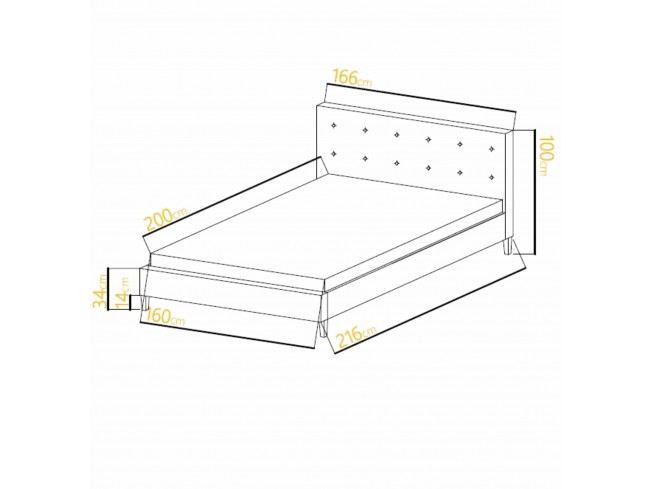 Łóżko tapicerowane ENDO KR-22 160