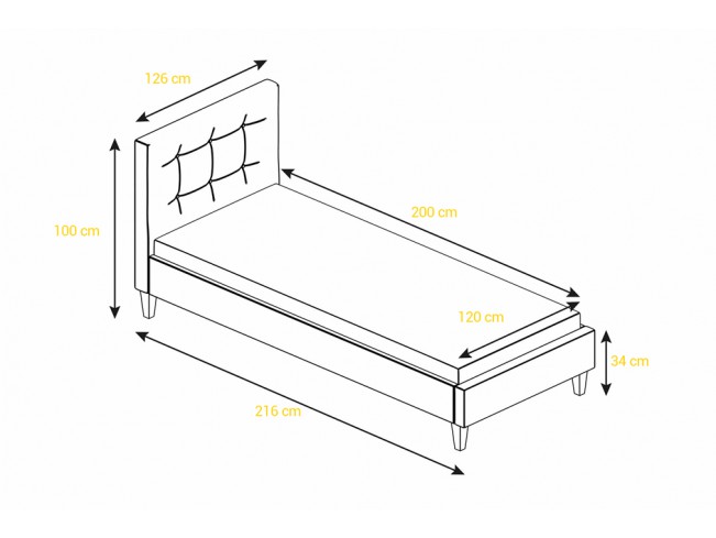 Łóżko tapicerowane ENDO KR-27 120