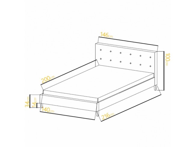 Łóżko tapicerowane ENDO KR-29 140