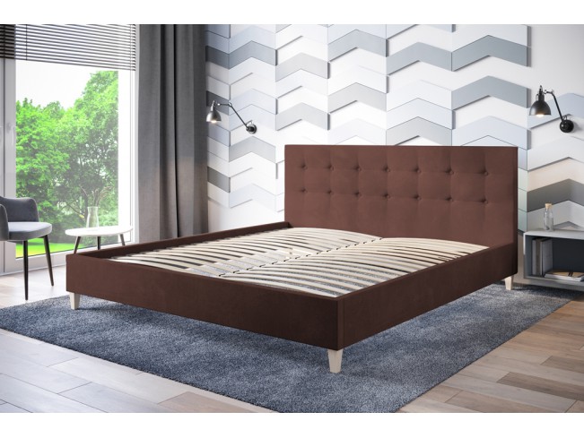 Łóżko tapicerowane Endo 180 Kronos 29 łososiowy