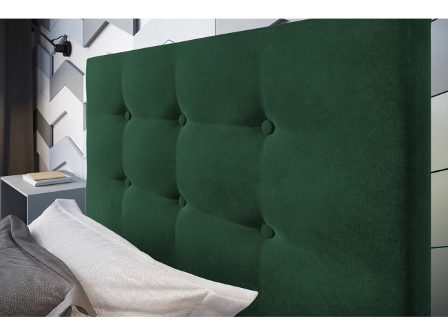 Łóżko tapicerowane Endo 90 Kronos 19 butelkowa zieleń