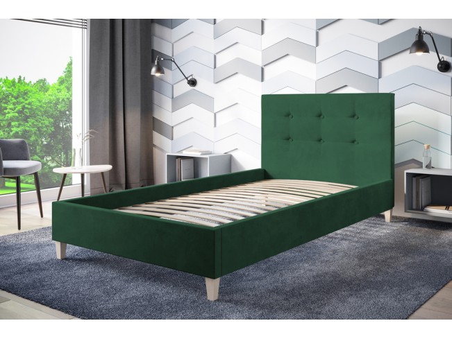 Łóżko tapicerowane Endo 120 Kronos 19 butelkowa zieleń