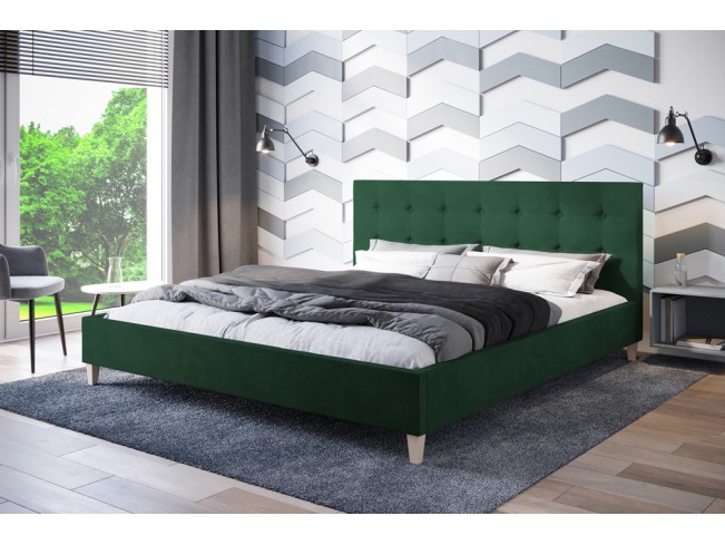 Łóżko tapicerowane Endo 160 Kronos 19 butelkowa zieleń