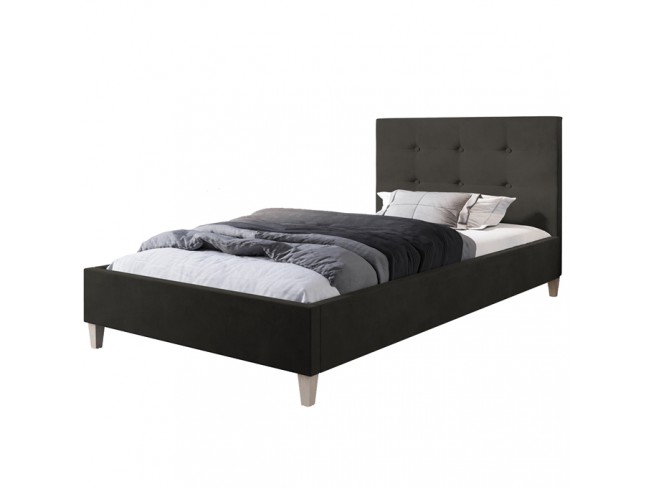 Łóżko tapicerowane Endo 80 Kronos 34 ciemny szary - widok z przodu