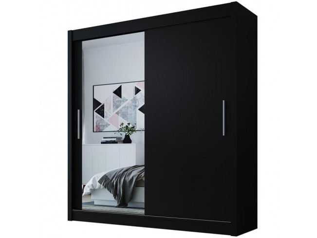 Szafa Doti 1 180 czarny mat - widok ogólny