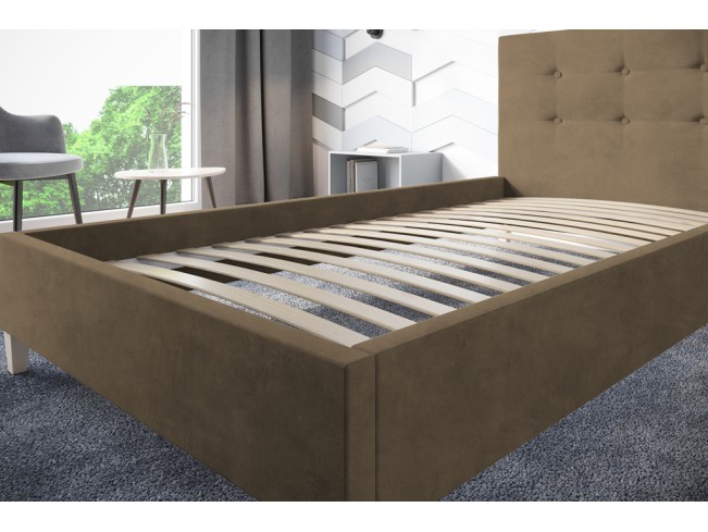 Łóżko tapicerowane Endo 80 Monolith 09 jasny brąz