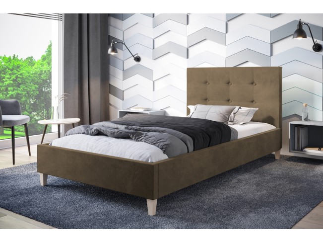 Łóżko tapicerowane Endo 80 Monolith 09 jasny brąz