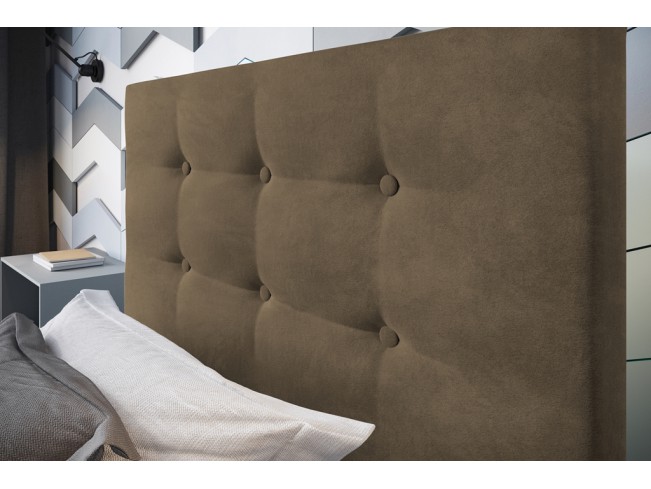 Łóżko tapicerowane Endo 80 Monolith 09 jasny brąz