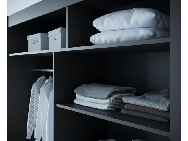 Szafa przesuwna Doti 1 czarny mat 180 cm