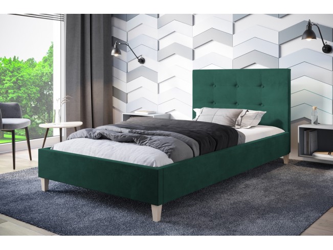 Łóżko tapicerowane Endo 80 Monolith 37 zielony