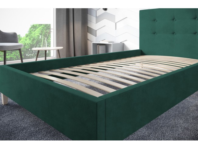 Łóżko tapicerowane Endo 90 Monolith 37 zielony