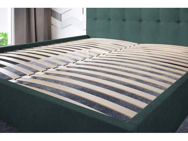 Łóżko tapicerowane Endo 180 Monolith 37 zielony