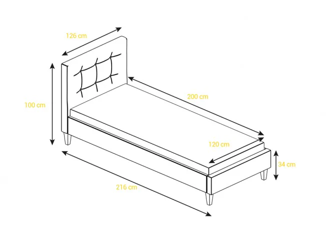 Łóżko tapicerowane ENDO MO-48 120