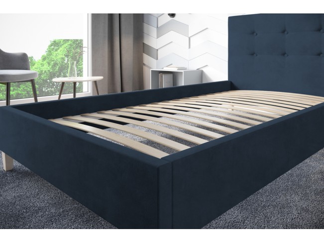 Łóżko tapicerowane Endo 90 Monolith 77 granatowy
