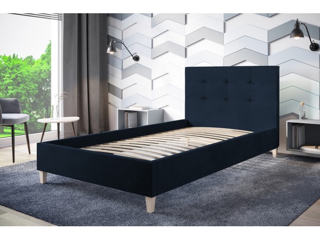 Łóżko tapicerowane Endo 90 Monolith 79 ciemny granat