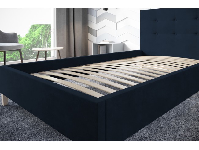 Łóżko tapicerowane Endo 120 Monolith 79 ciemny granat