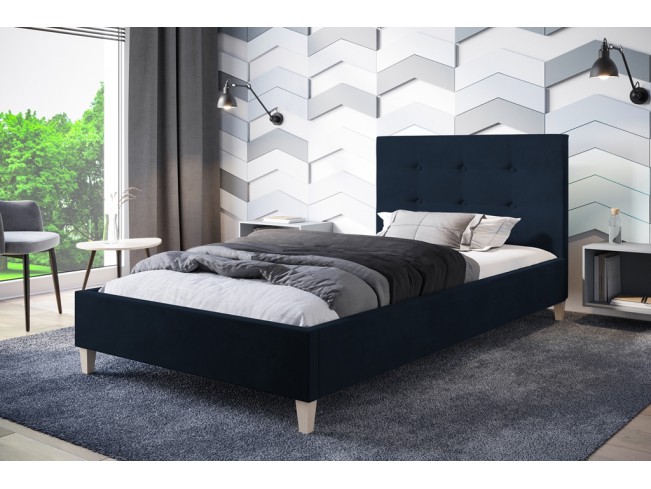 Łóżko tapicerowane Endo 120 Monolith 79 ciemny granat