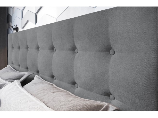 Łóżko tapicerowane Endo 90 Monolith 84 jasny szary
