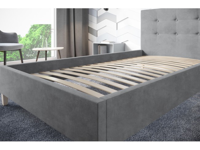 Łóżko tapicerowane Endo 120 Monolith 84 jasny szary