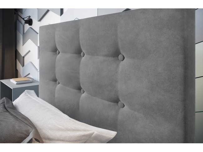 Łóżko tapicerowane Endo 120 Monolith 84 jasny szary