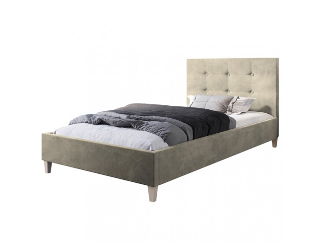 Łóżko tapicerowane Endo 80 Monolith 02 ecru - widok z przodu