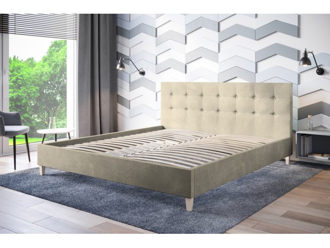 Łóżko tapicerowane Endo 140 Monolith 02 ecru