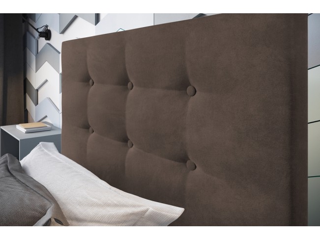 Łóżko tapicerowane Endo 80 Monolith 15 mleczna czekolada