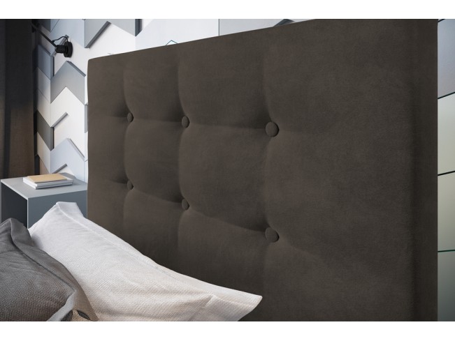 Łóżko tapicerowane Endo 80 Monolith 20 szary brąz