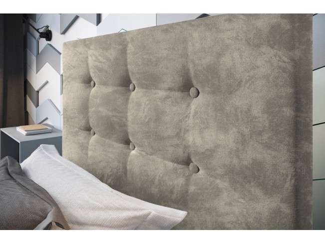 Łóżko tapicerowane Endo 80 Riviera 16 szary beż