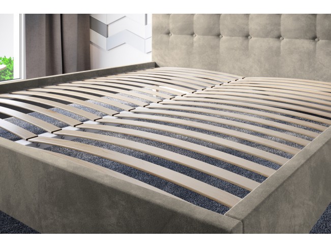 Łóżko tapicerowane Endo 140 Riviera 16 szary beż