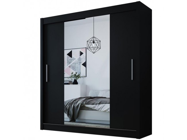 Szafa Doti 2 180 czarny mat - widok ogólny
