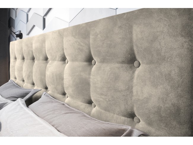 Łóżko tapicerowane Endo 180 Riviera 16 szary beż