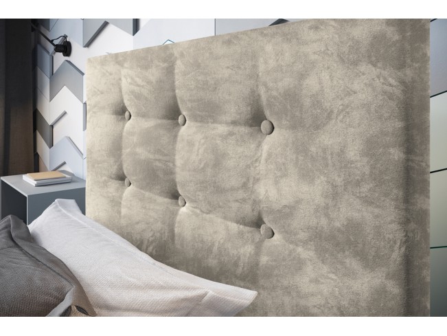 Łóżko tapicerowane Endo 80 Riviera 21 jasny beż