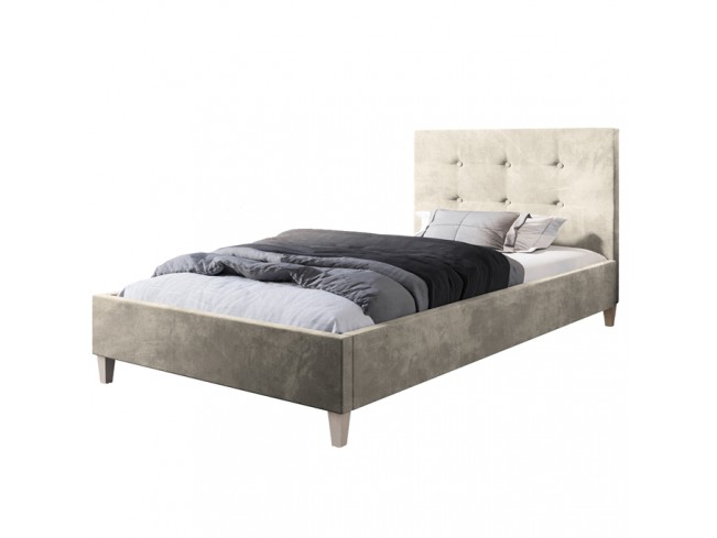 Łóżko tapicerowane Endo 80 Riviera 21 jasny beż - widok z przodu