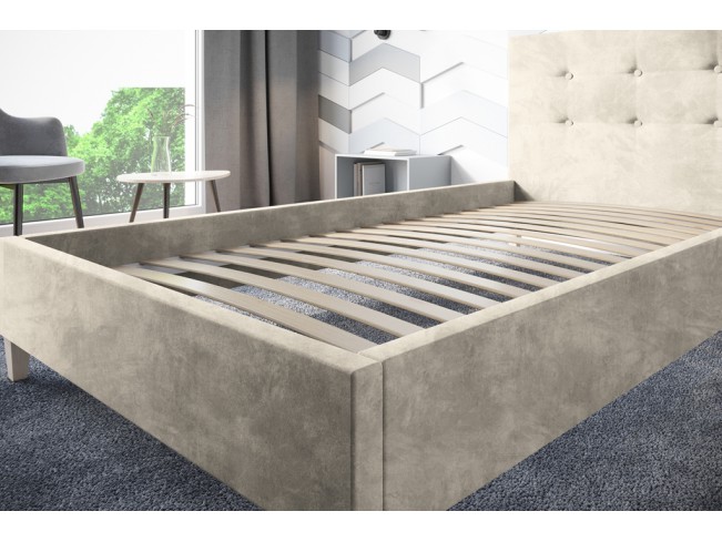 Łóżko tapicerowane Endo 120 Riviera 21 jasny beż