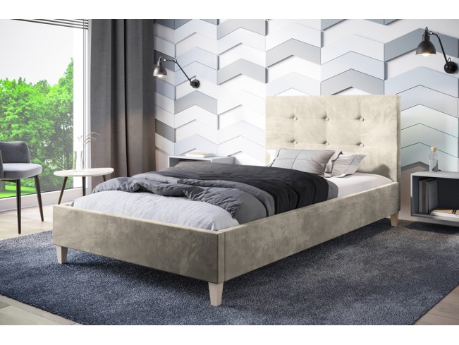 Łóżko tapicerowane Endo 120 Riviera 21 jasny beż