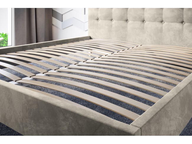 Łóżko tapicerowane Endo 180 Riviera 21 jasny beż